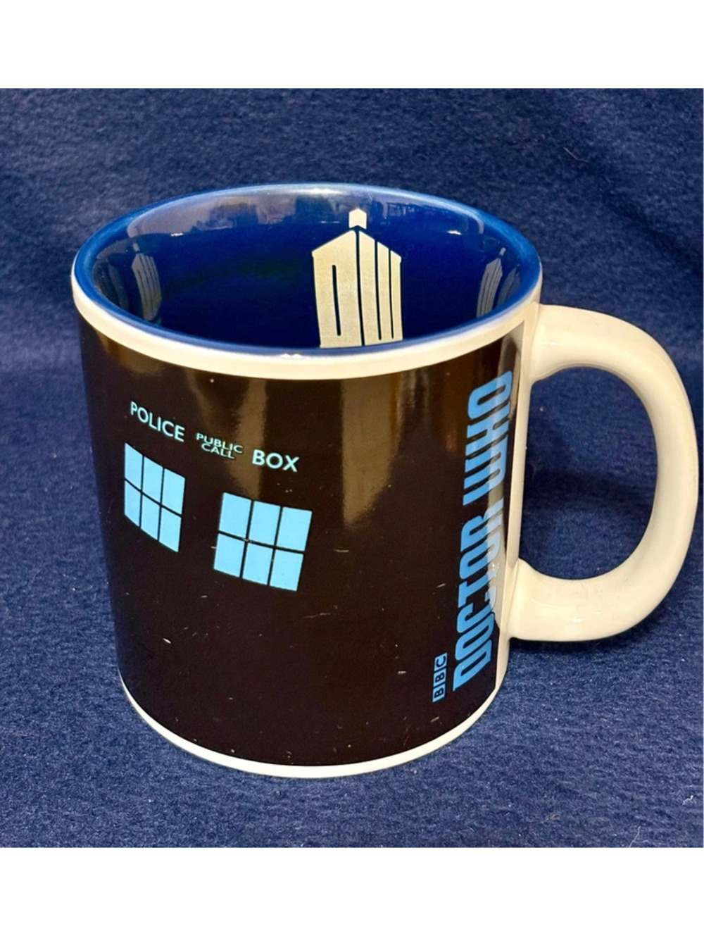 Doctor Who Tardis and Icons Heat Reactive 20 oz Ceramic Mug